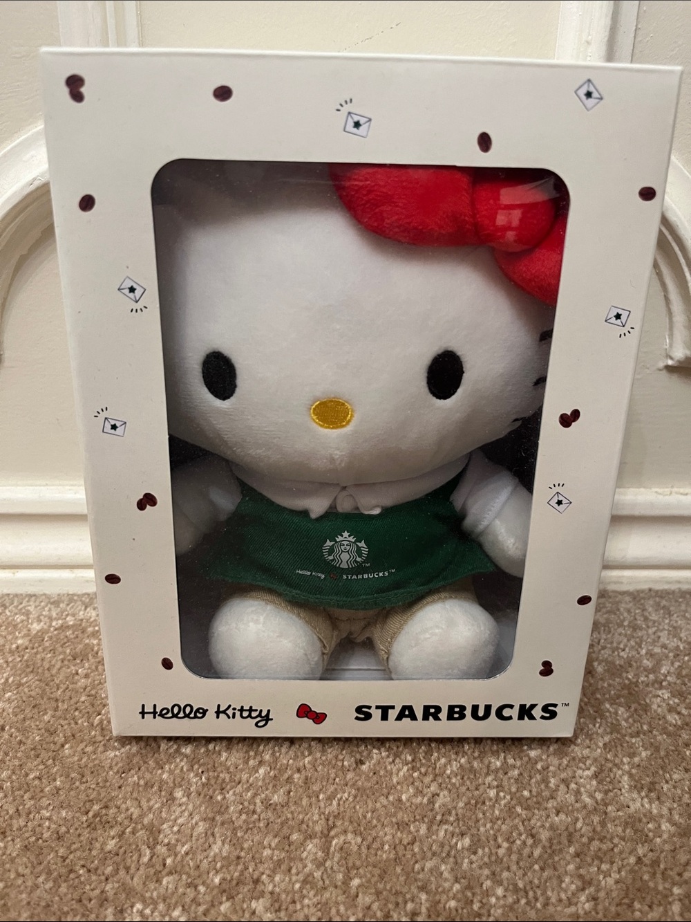 Starbucks Hello Kitty Plush - White, Red & Green
